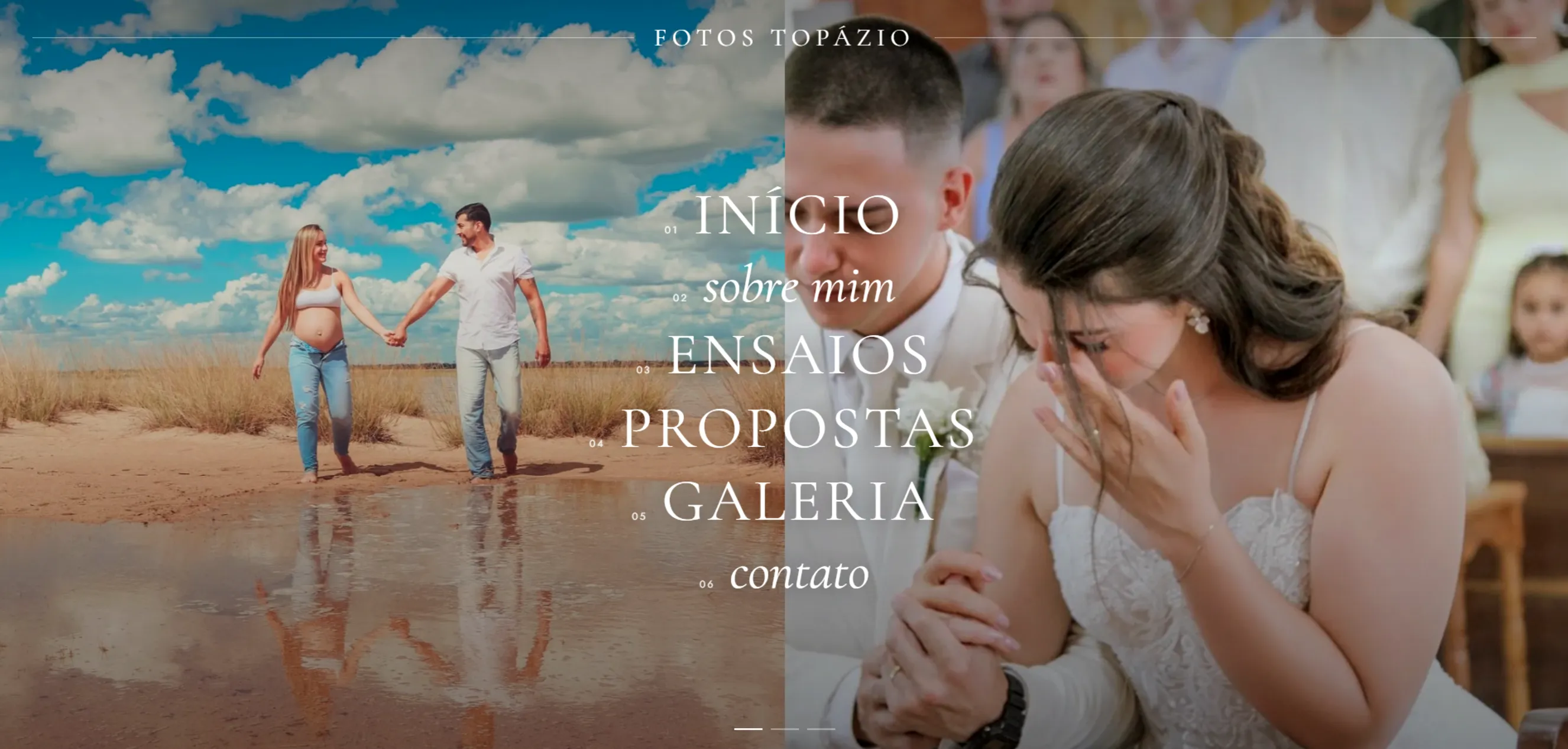 Página de Fotos Topázio no ar, em fotostopazio.com.br